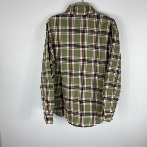 Shein DAZY Shirt Green Tartan Flannel Pocket Women's Small Plaid - Picture 4 of 8